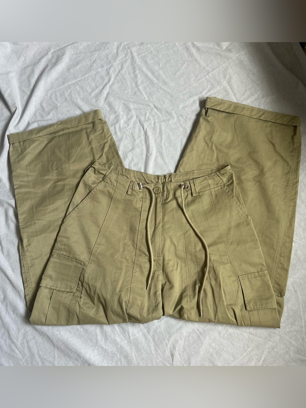 ASOS Cargo Barrel Pants in Olive Green - Picture 8 of 11